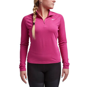 Reebok ID Performance Size XS 1/4 Zip Hot Pink Workout Top NWT
